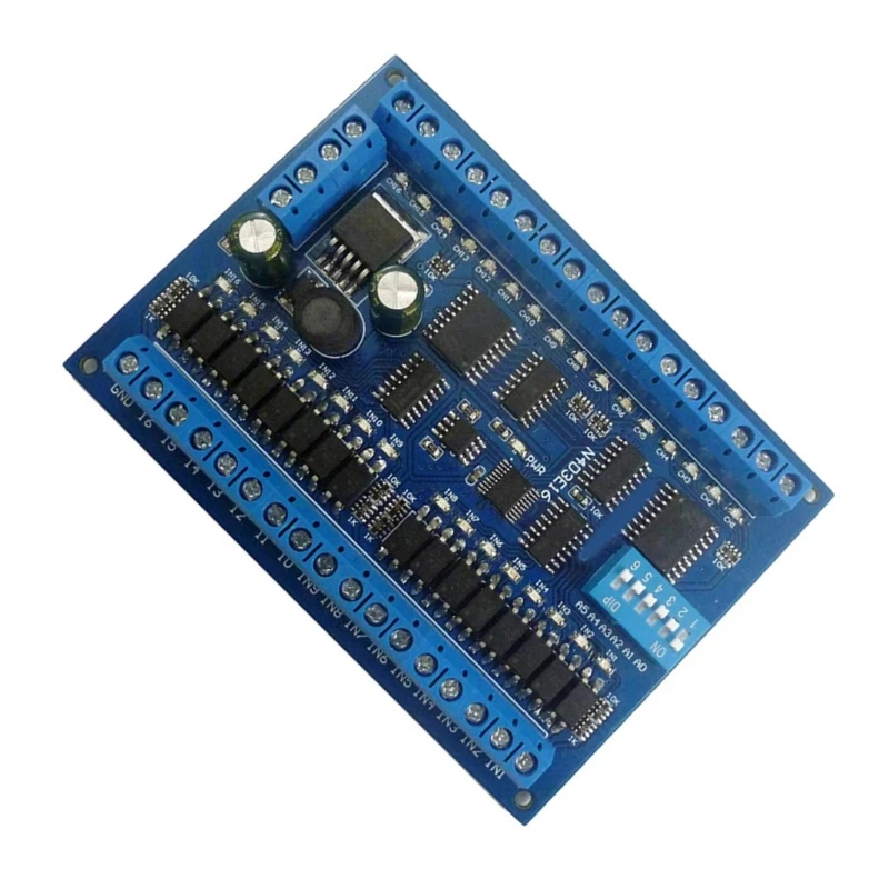 DC12V 24V 16 Input 16 Output RS485 Remote Control Switching PLC IO Expansion Board RTU Module 896C