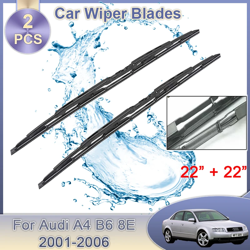 

Car Windscreen Wipers For Audi A4 B6 8E 2001 2002 2003 2004 2005 2006 Auto Front Windshield Wipers Auto Wiper Blades Accessories