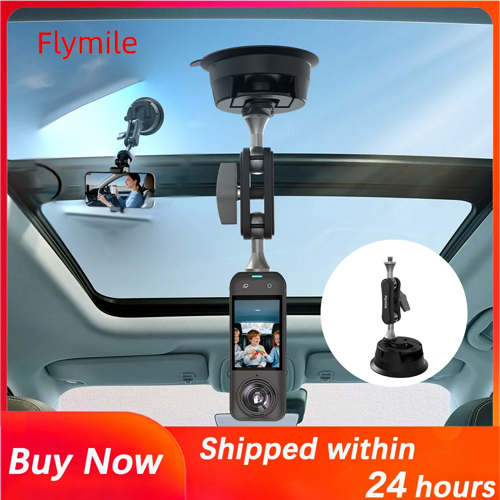 

Car Suction Cup Mount For DJI Osmo 360/Nano/Action 4 5/insta360 X5 X4/Ace Pro 2,Strong Adhesion Anti-Shake Mount