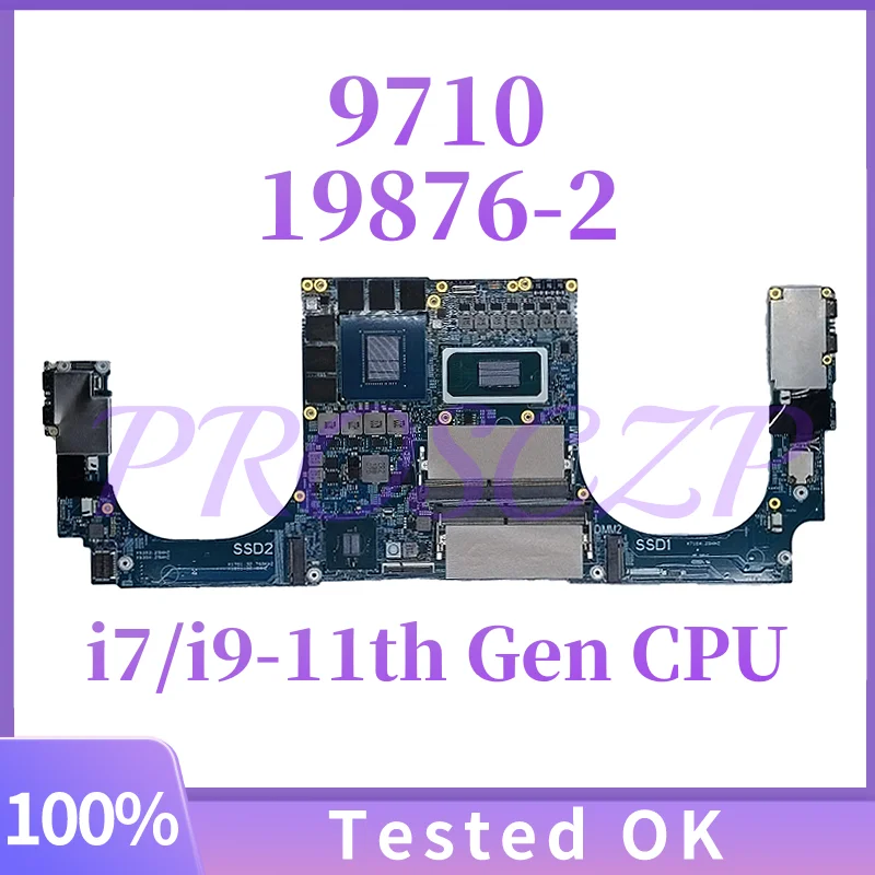 Placa base para ordenador portátil 19876-2 para DELL XPS I7 9710 Precision 5760 con CPU i7/i9-11th Gen RTXA300 RTX3060 6GB