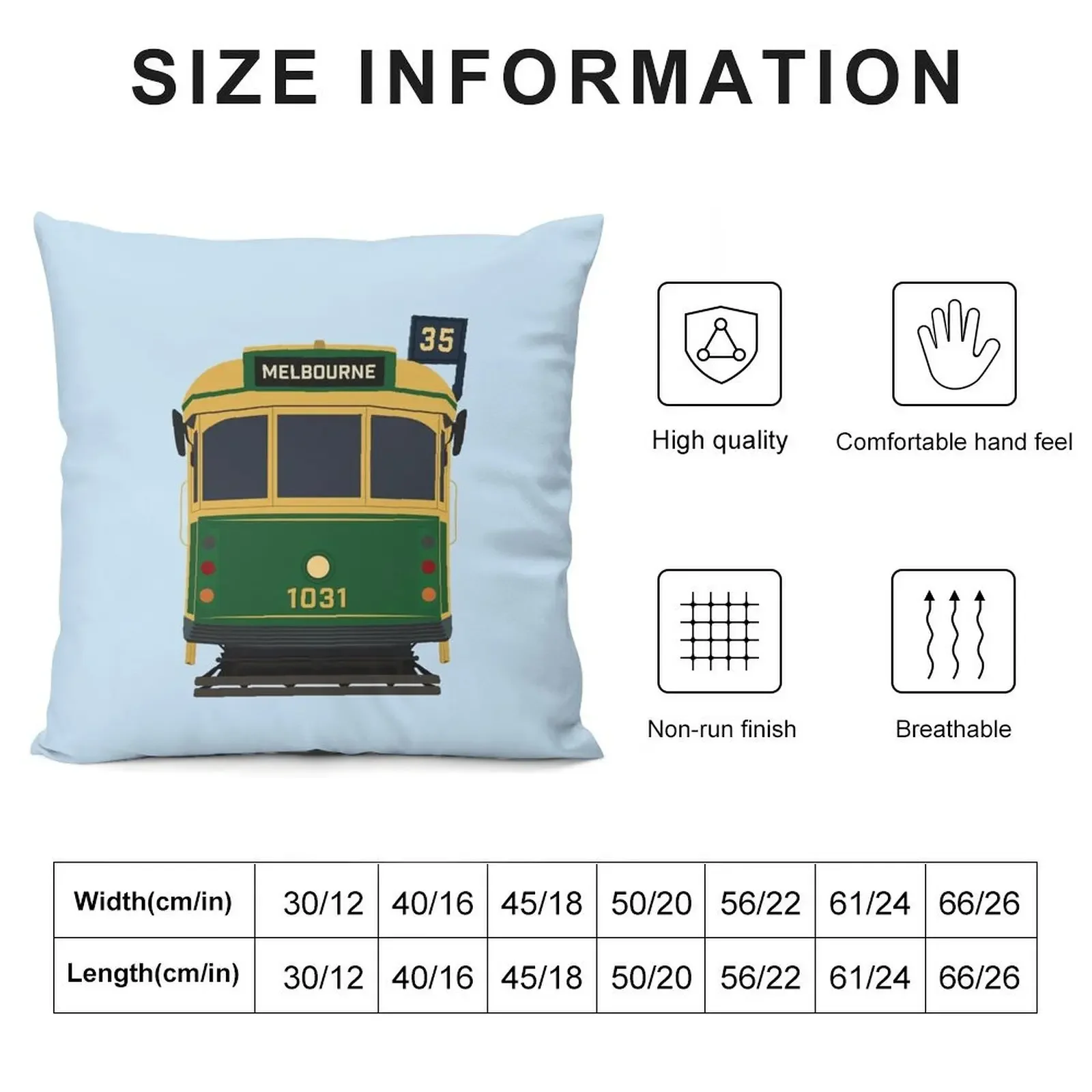 Melbourne Tram, W-Class Front View Throw Pillow sleeping pillows Sitting Cushion luxury sofa pillows pillow