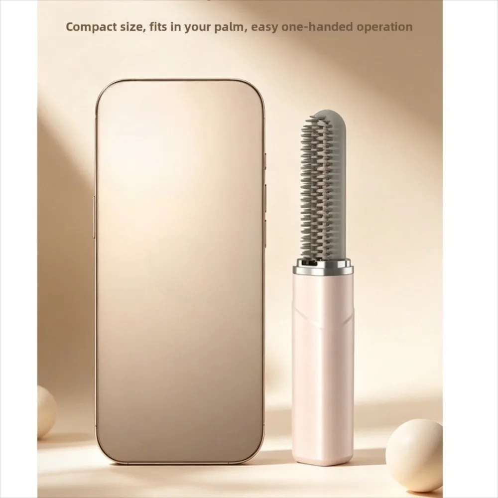 USB Charging Wireless Bangs Comb Fast Heating Cordless Hair Styling Iron Frizz-Free Rechargeable Mini Straight Hair Brush
