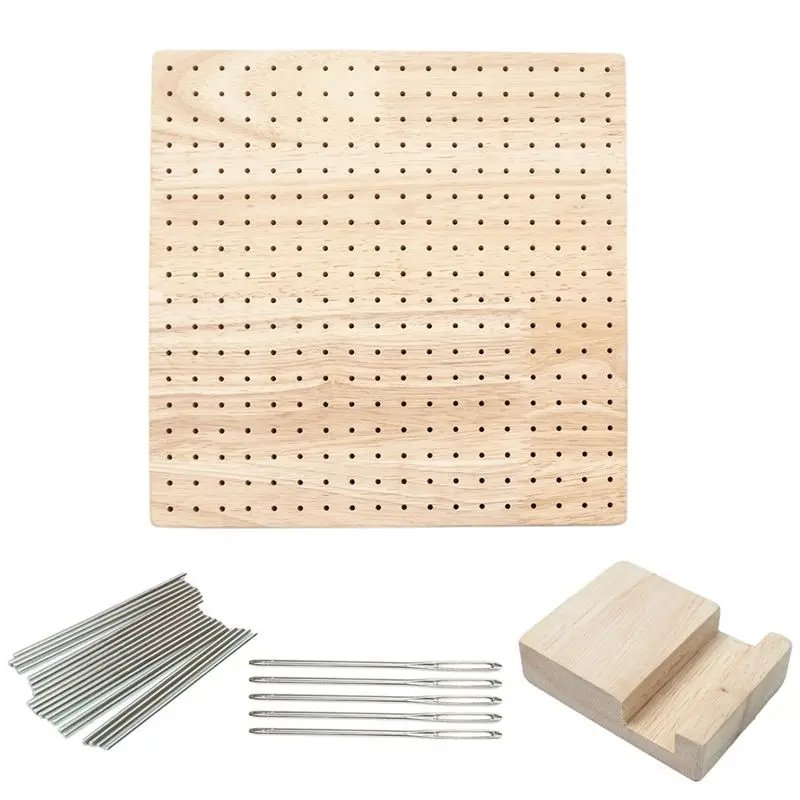 

AEE4-1 SET Knitting Blocking Board Locking Board For Granny Square Crochet Blocking Boards For Knitting With Rod Pins And Needle