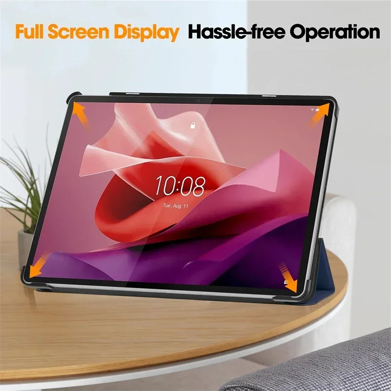 For Lenovo Tab P12 Case 12.7 inch 2023 Tri-Folding Flip Stand Magnetic PC Smart Cover for Lenovo Xiaoxin Pad Pro 12 7 12.7 Case