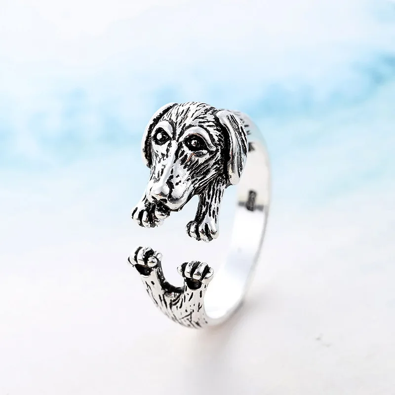 925 Sterling Silver Puppy ​​Open Rings For Women Engagement Wedding Luxury Jewelry Accessories Wholesale Items With Free Shippin