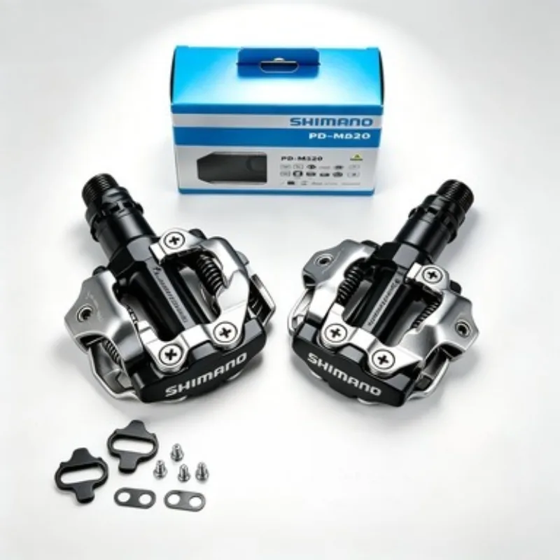 Shimano Original Genuine Pedal PD M520 Clipless SPD Pedals Self-Locking MTB Bicycle Racing Mountain Bike Parts