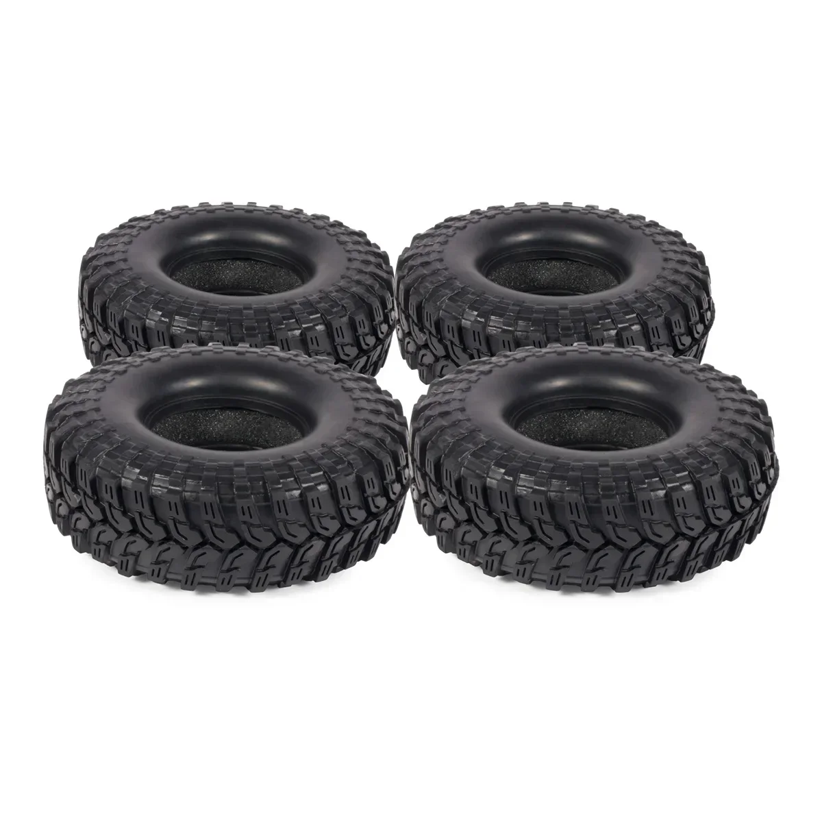 4 STUKS 115 MM 1.9 "Rubberen Banden met Insert Schuim voor Beadlock Wielen Velg 1/10 RC Crawler Chassis SCX10 TRX4 Capra TF2 HB