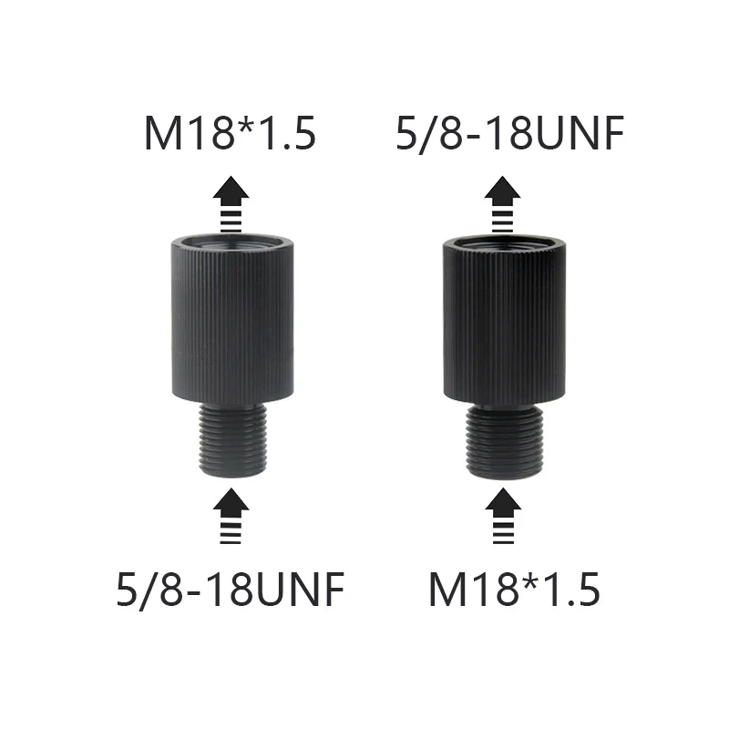 HPA Scuba M18*1.5 To 5/8-18UNF Black Aluminum Air Tank Connector Conversion Threaded Fitting Regulator CO2 Station Accesories