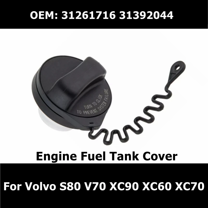 

31392044 Engine Fuel Tank Cover For Volvo S80 V70 XC90 XC60 S60 V60 XC70 31261716 Oil Tank Cap Car Accessories