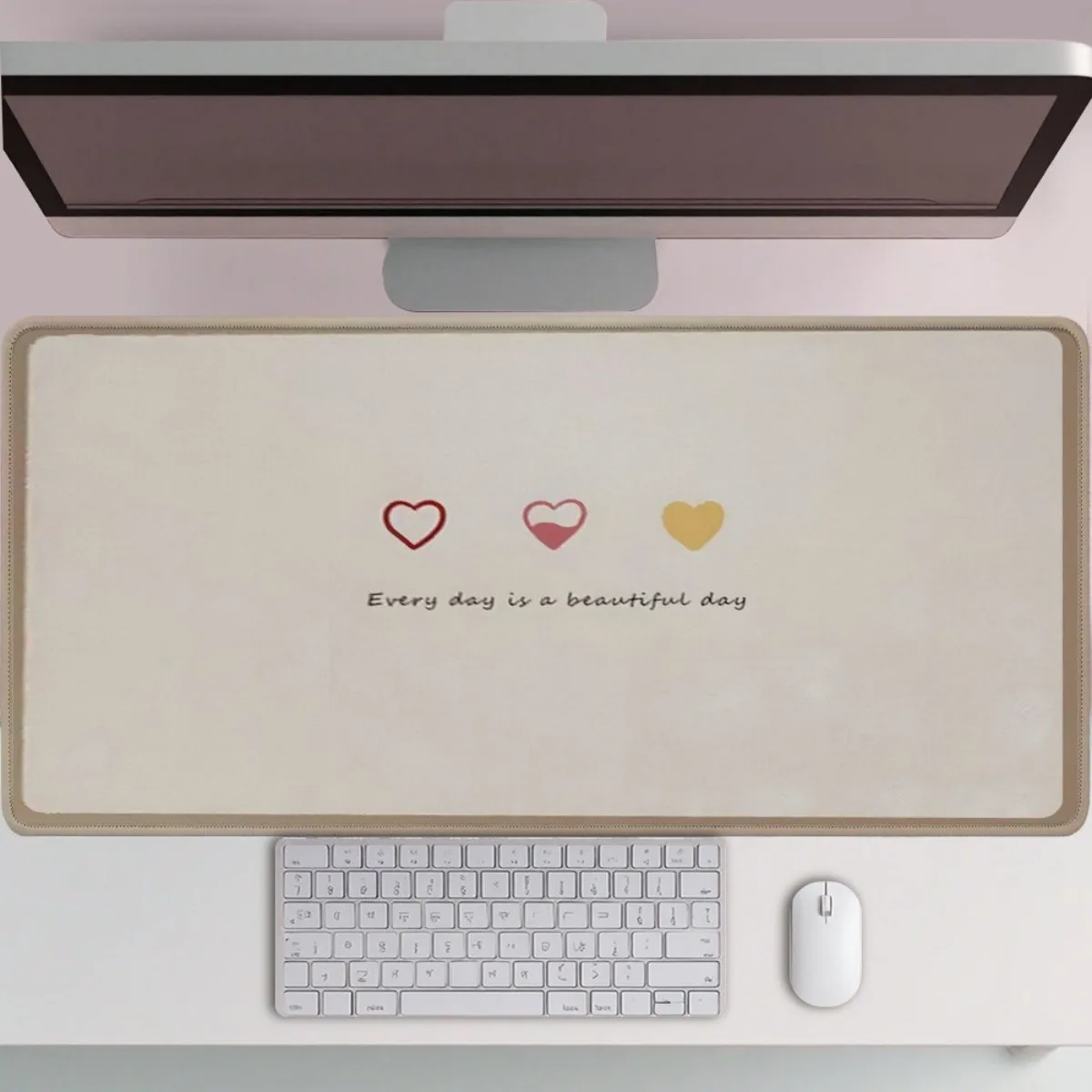 

Non-Slip Ying Pattern Rubber Desk Mat Table Protector for Office School Classroom Study and Gaming