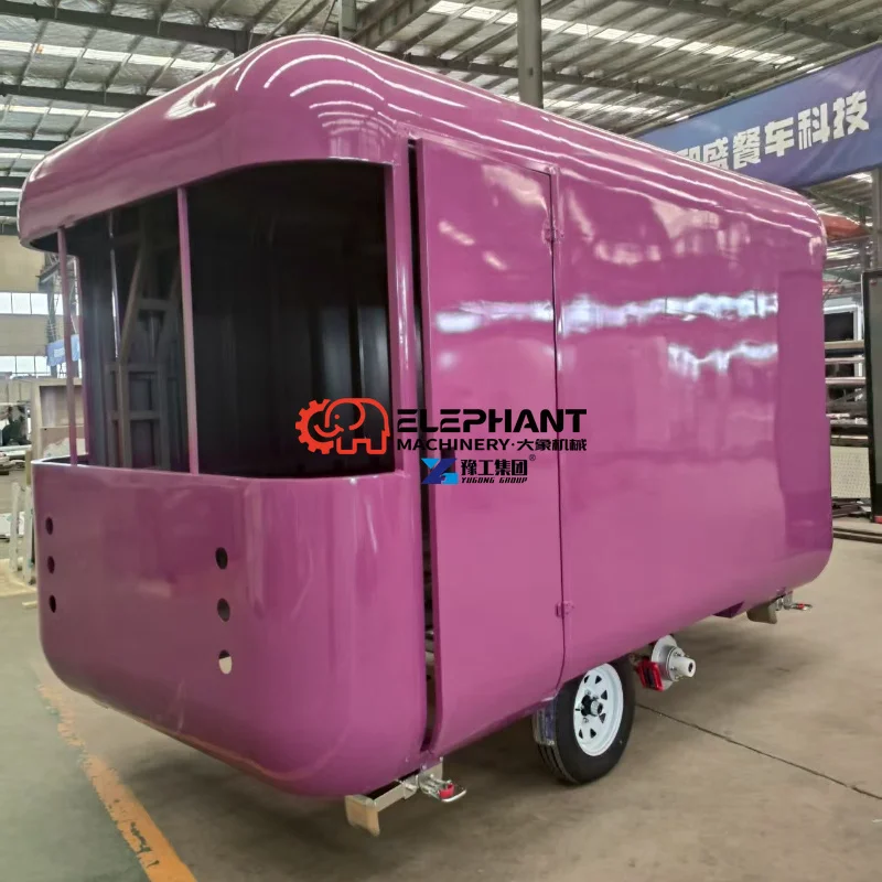 Food Trucks Mobile Street Vending Carts Pizza Bbq Fast Food Trailer Caravan Carts with Full Kitchen Equipments
