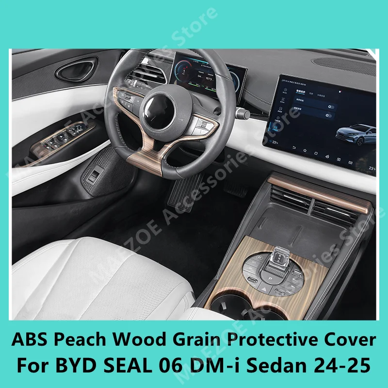 

Для BYD SEAL 06 DM-i Sedan 24-25, защитный чехол из АБС-пластика персикового дерева, аксессуары для модификации интерьера автомобиля, ремонт