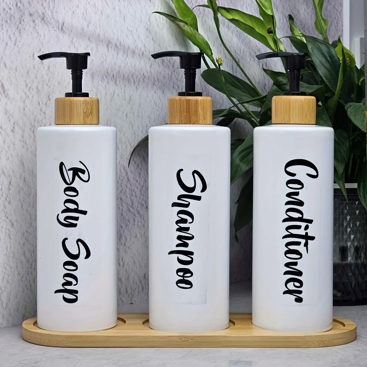 3pcs 500ml Refillable Shampoo and Conditioner Dispenser Set for Shower Convenient Bathroom Accessory for Easy Refills