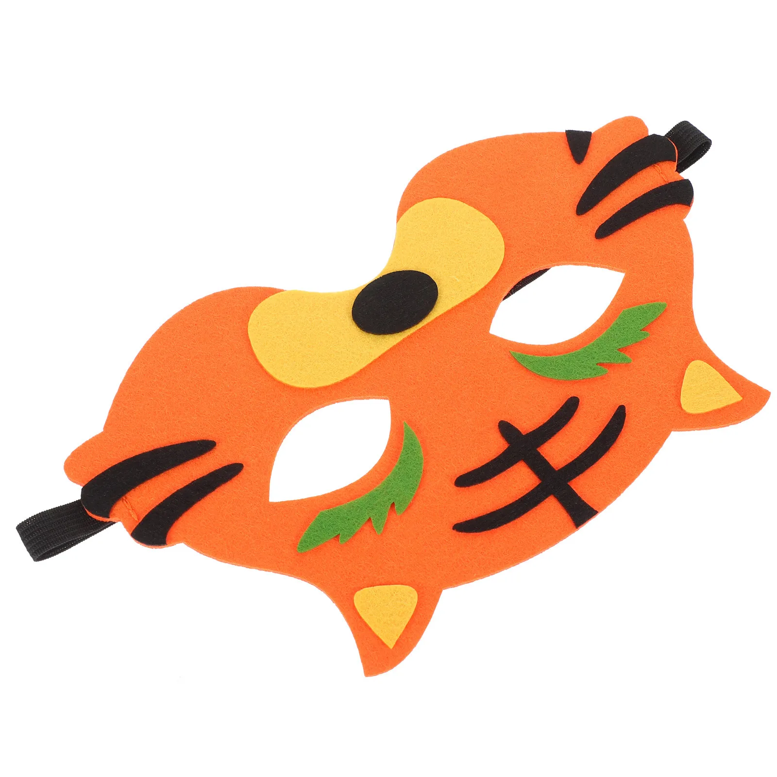 Maschera da tigre Mezza faccia Costume da animale Accessorio per feste per bambini Halloween Dress Up Gioco di ruolo Evento Vestibilità comoda e regolabile