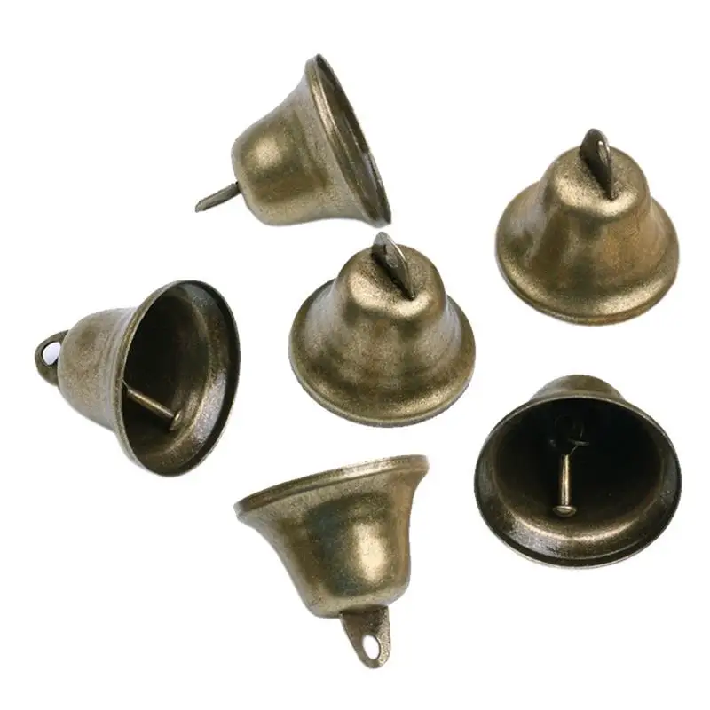 20pcs Copper Bells Vintage Metal Brass Bells Christmas Bells Decorations Clear Sound Copper Bell Rattle Bell For School