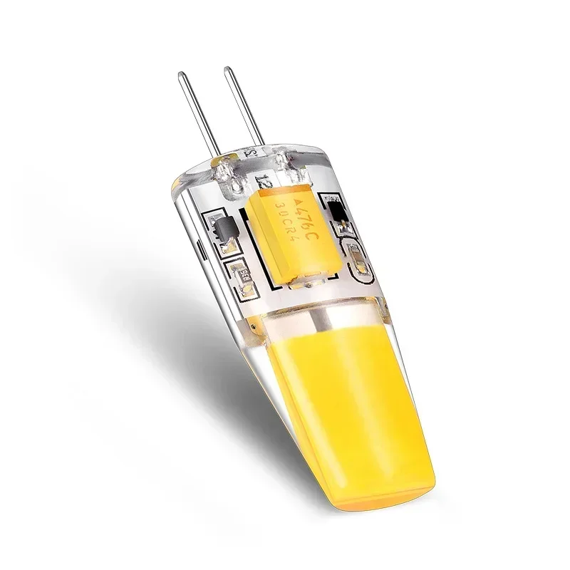 10 قطعة 12 فولت التيار المتناوب/تيار مستمر G4 COB مصباح LED التيار المتناوب/تيار مستمر 12 فولت ضوء الذرة 1.2 واط 2 واط 2.5 واط الأضواء الثريا لمبة استبدال مصابيح الهالوجين