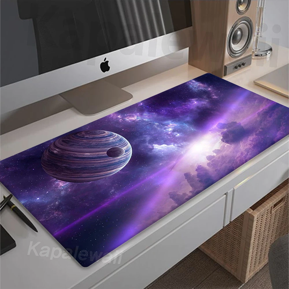 Gaming Mouse Pad Space Mousepads Purple Blue Sky Deskmat Xxl Keyboard Pad Large Office Carpet Computer Table Mat XXL Mousepad