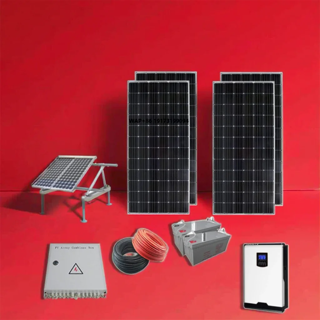 3 Kw 5Kw Off Grid Solar Power Generator System Monocrystalline Silicon Solar Panel Lithium Ion Battery MPPT for Home Use