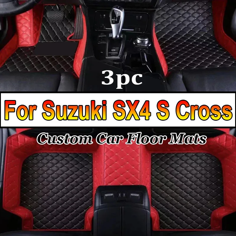 

Автомобильные коврики для Suzuki SX4 S Cross 2020 ~ 2022, аксессуары для интерьера автомобиля, кожаные коврики, подставки для ног
