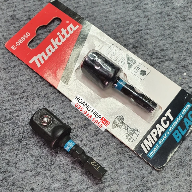 Makita E-08850 Impact Black Socket Adapter, 1/4