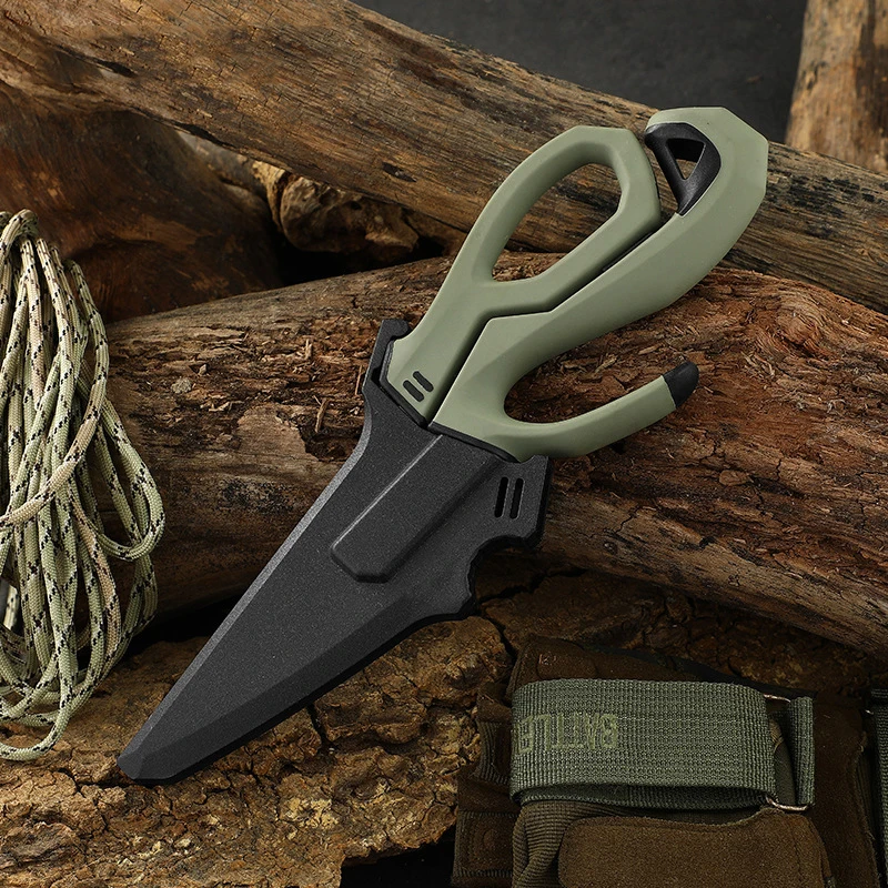 T50 Multifunction Tactical Scissors Survival Gear Camping Equipment Steel Kitchen Scissors Fish Cutter Pruning Shears Hand Tools