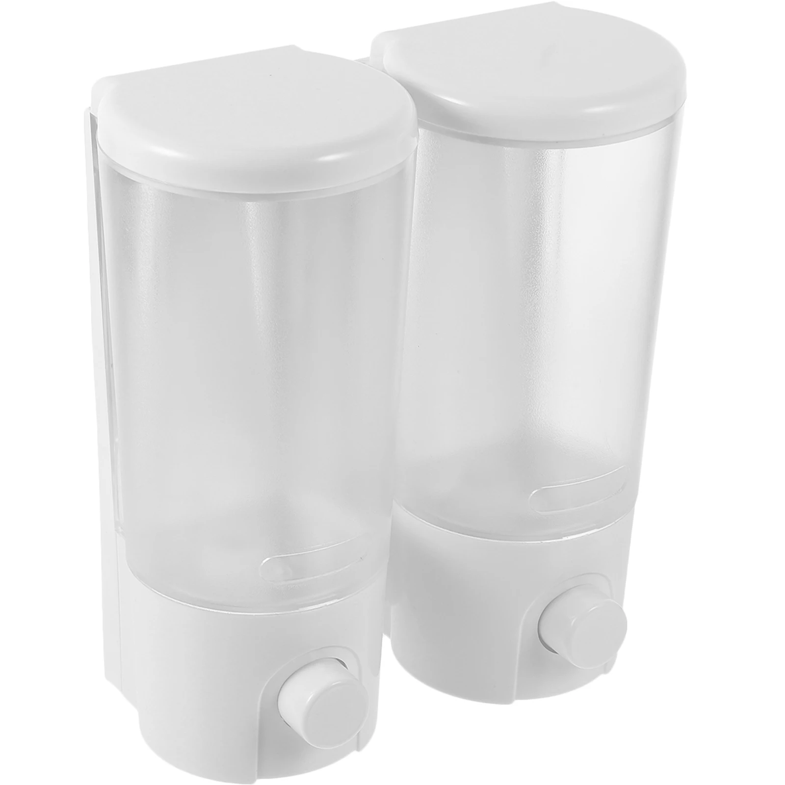 

Wall Mount Soap Double Bottle Large Capacity Shampoo Body Wash Dispenser For Bathroom Kitchen Restaurant Plastic Easy