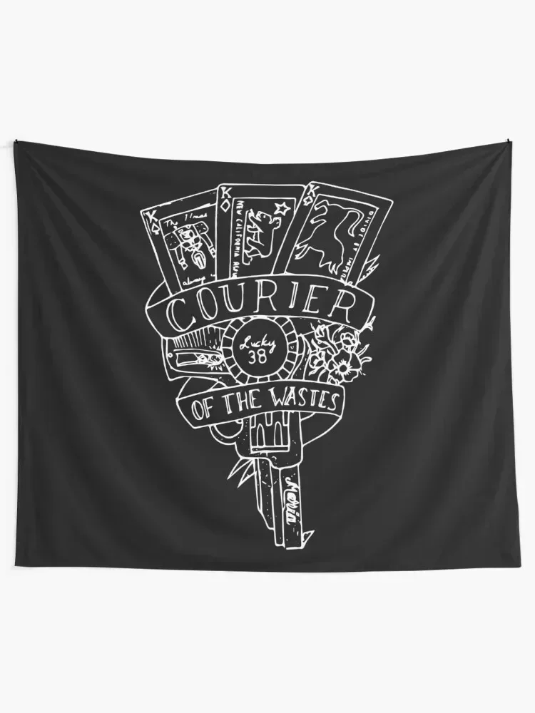 courier flash // white on black version Tapestry Wall Decoration Items Room Decor Korean Style Tapestry