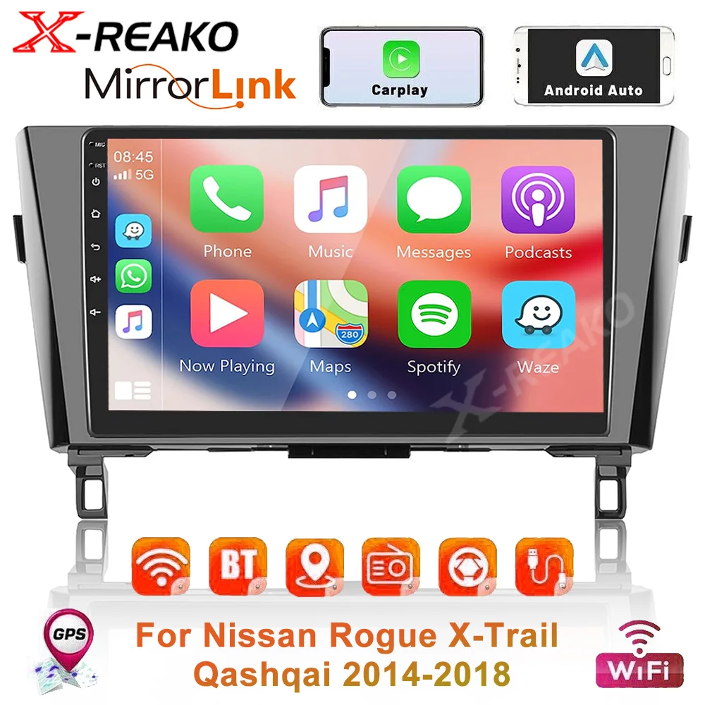 

X-REAKO Android 12 Car Radio For Nissan Rogue X-Trail 3 T32 2013 - 2017 Qashqai 2 J11 Multimedia Player Carplay Auto Stereo