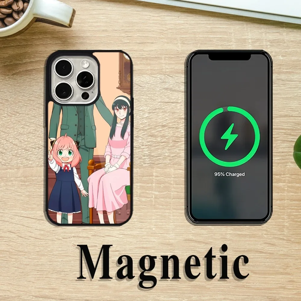 J-Japanese Animation SPY×FAMILY Phone Case For iPhone 11 12 13 14 15 Pro Max Plus Magsafe Magnetic Wireless Charging