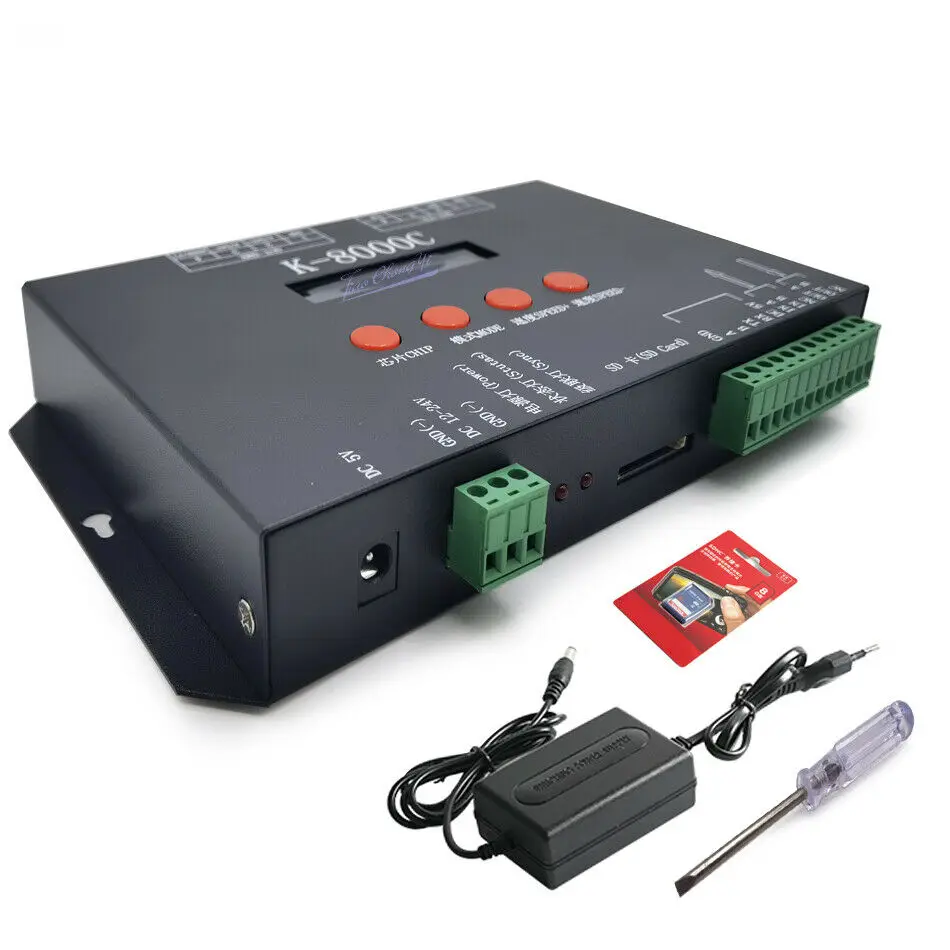 led Pixel contorller K-1000C,K-4000 K-8000C T-790K SK6812 WS2812B WS2811 WS2818 WS2813 WS2801 LED Pixels Program Controller