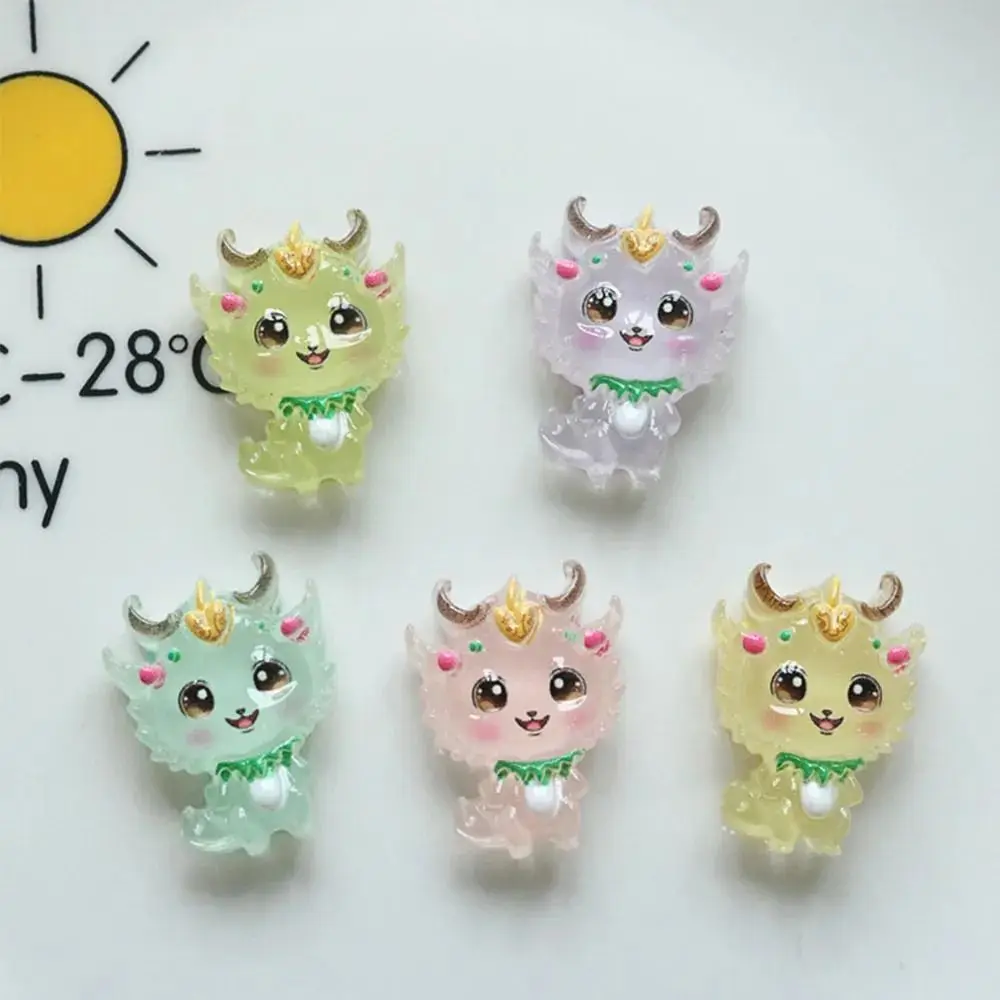 5PCS Clear Dragon Baby Series Resin Flat Back Cabochons For Hairpin Scrapbooking DIY Jewelry Craft Decoration Accessories