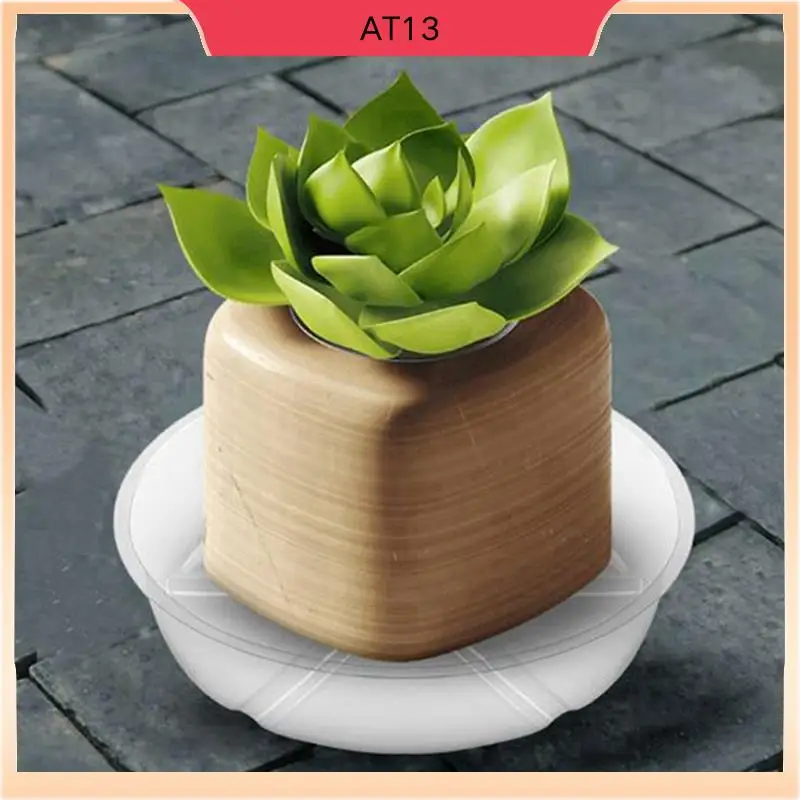 

AT13 6 Pack Clear Plant Saucer 12 Inch Plastic Plant Saucers Durable Thicker Plant Tray Flower Pot For Indoor Outdoor Garden Dur