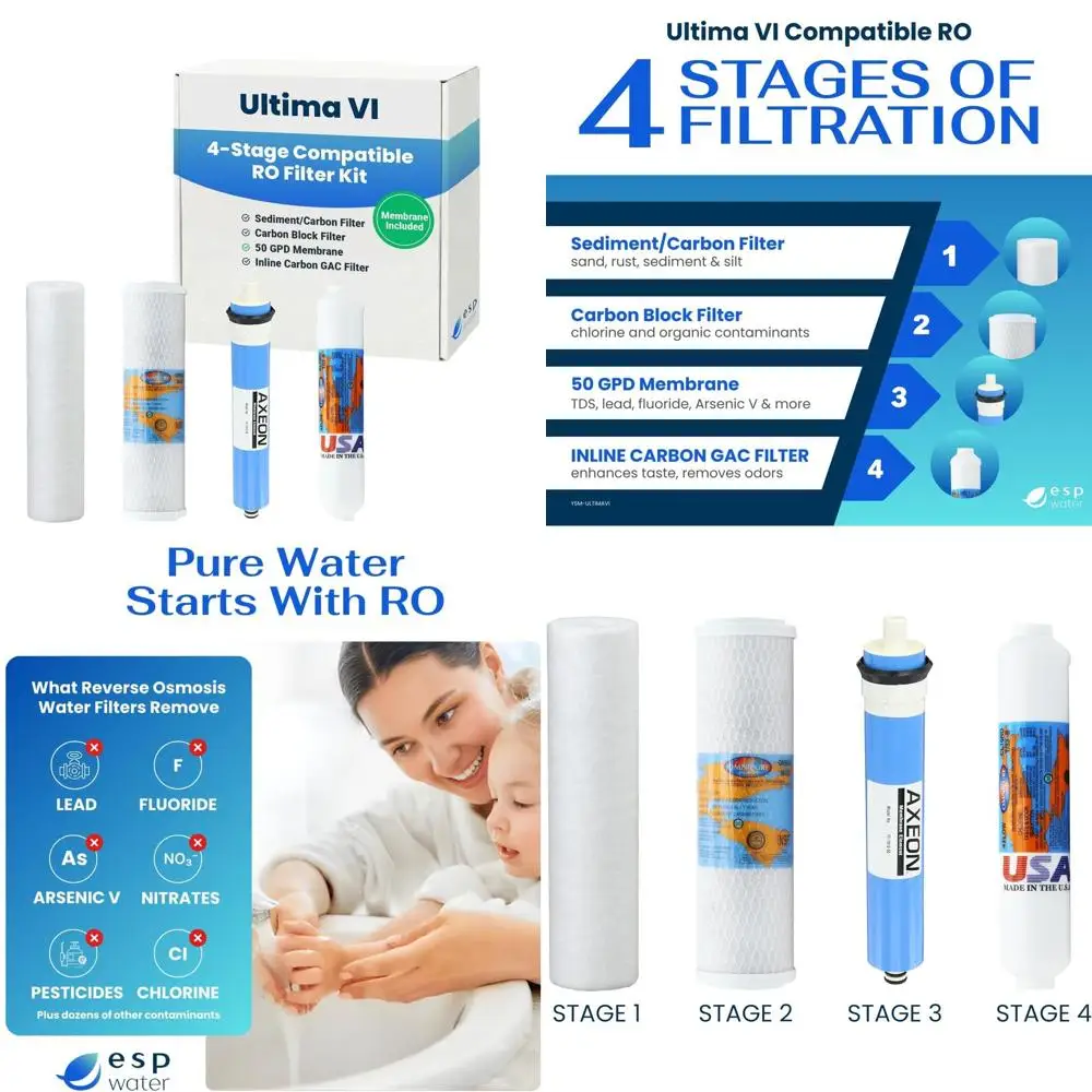

Reverse Osmosis Filter Kit with Membrane and Filters for Drinking Water System