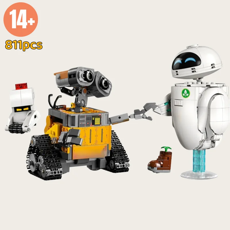 

2025 NEW 811PCS MOC 43279 WALLI EVE Robot Building Blocks Cute Cartoon Figure Blocks Character Toys Christmas Birthday Gifts