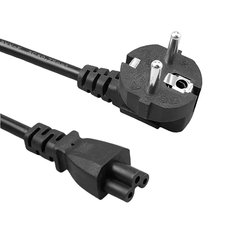 Cable de extensión C5 para ordenador portátil, adaptador de corriente de la UE para HP, Sony, ASUS, Lenovo, Samsung y Notebook