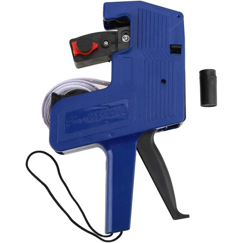 1 rotolo di etichette + 1 stampante per etichette digitali con inchiostro MX-5500 Display a 8 cifre Etichettatrice portatile Stampante per etichette per prezzi del supermercato per ufficio