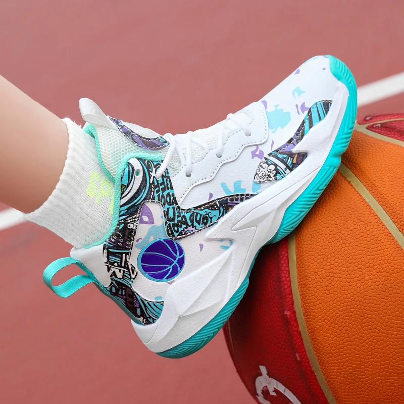 Children's Basketball Shoes for Boys Sneakers Outdoor Non-slip Kids Sports Casual Running Shoes Child Girls Basket Trainer Shoes