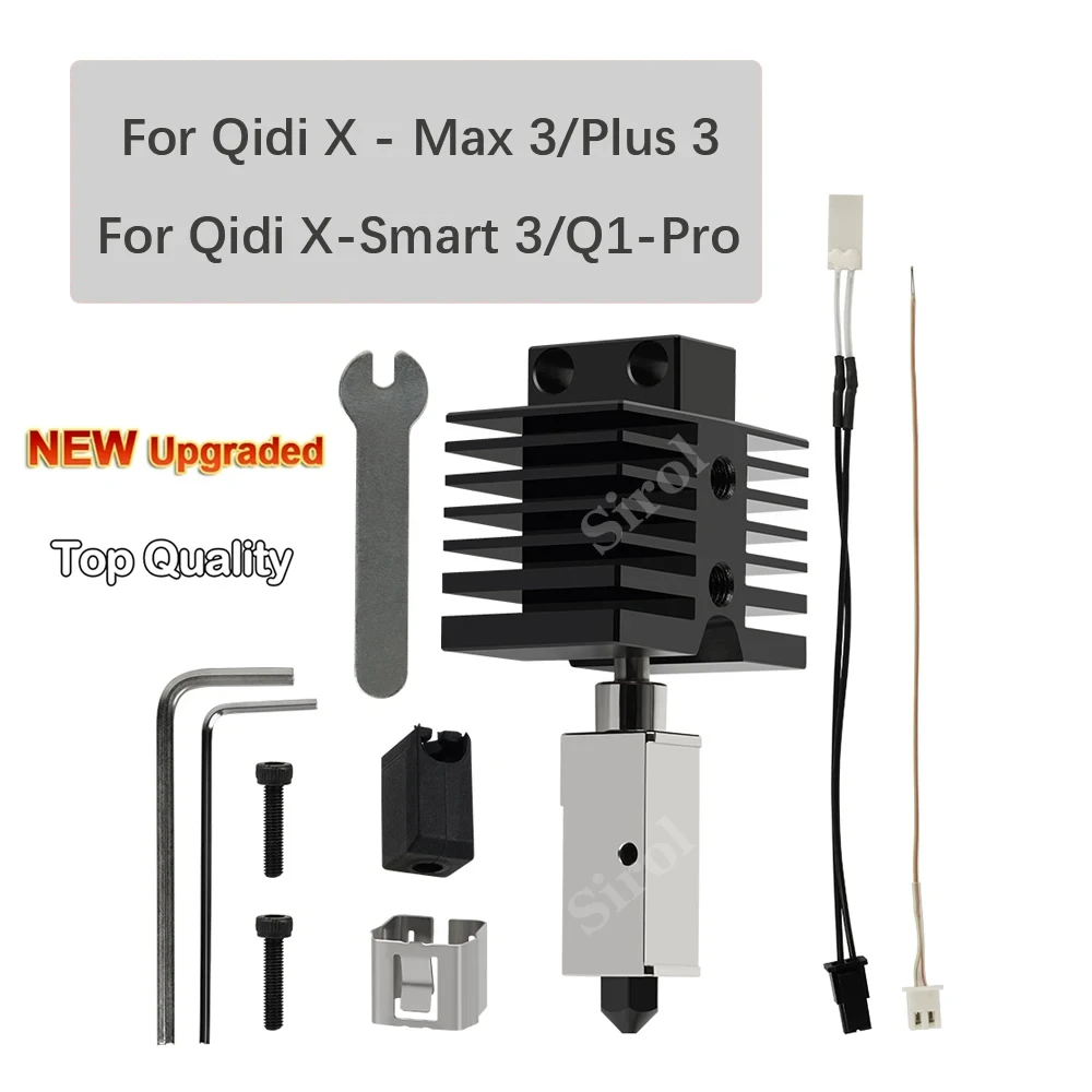 

Модернизированный комплект Hotend для Qidi X plus 3/X max 3/x smart 3/Q1 Pro Hot End Kit 24 В 60 Вт Kobra 2 Plus/2 Max/2 Neo/2 Pro