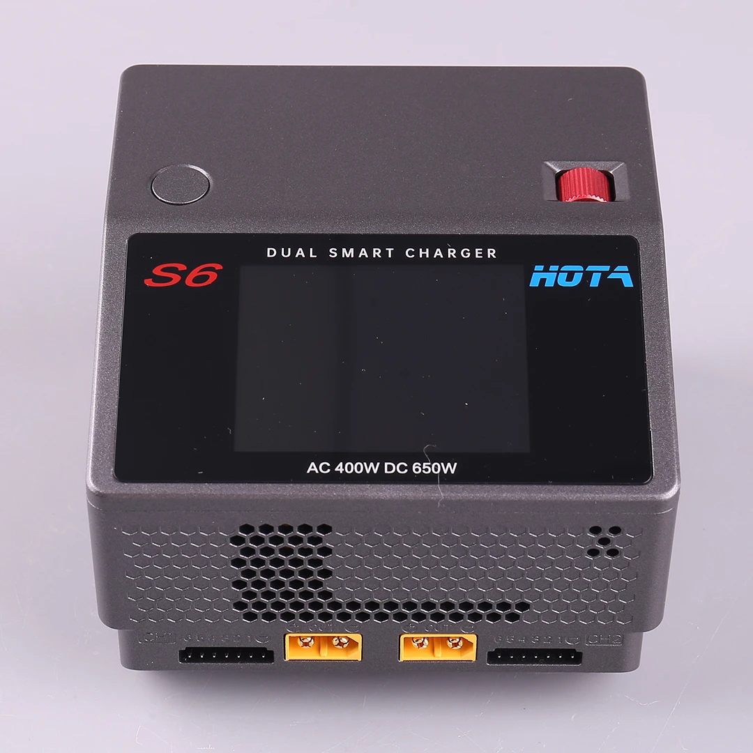 HOTA S6 AC400W DC650W 15A smart small dual channel charger for batteria Lipo LiHV LiFe LiIon NiZn NiCd NiMH