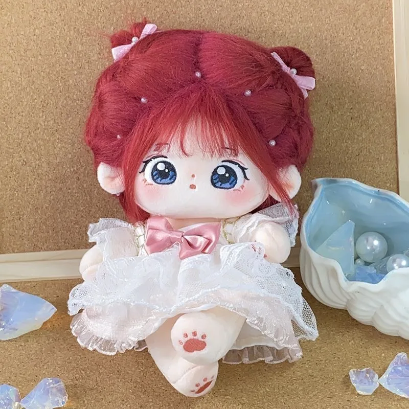 

20cm Plush Human Doll Figure Baby Doll Cute Face Kawaii Nude Cotton Body Dolls Stuffed Plushies Toys Korea Kpop EXO Gift