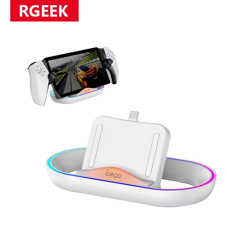 

RGEEK Charging Dock Stand For PS5 Portal Type-C Portable Charging Dock Station With RGB Lights Stand Holder for PS Portal