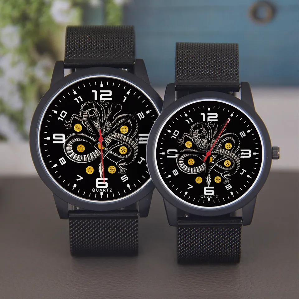 Gift Wrist Watch Black Dragon Pearl Watches Unisex Rose Souvenir Men' Watche Logo Dial Silver 45/38mm Watchband 22/20mm
