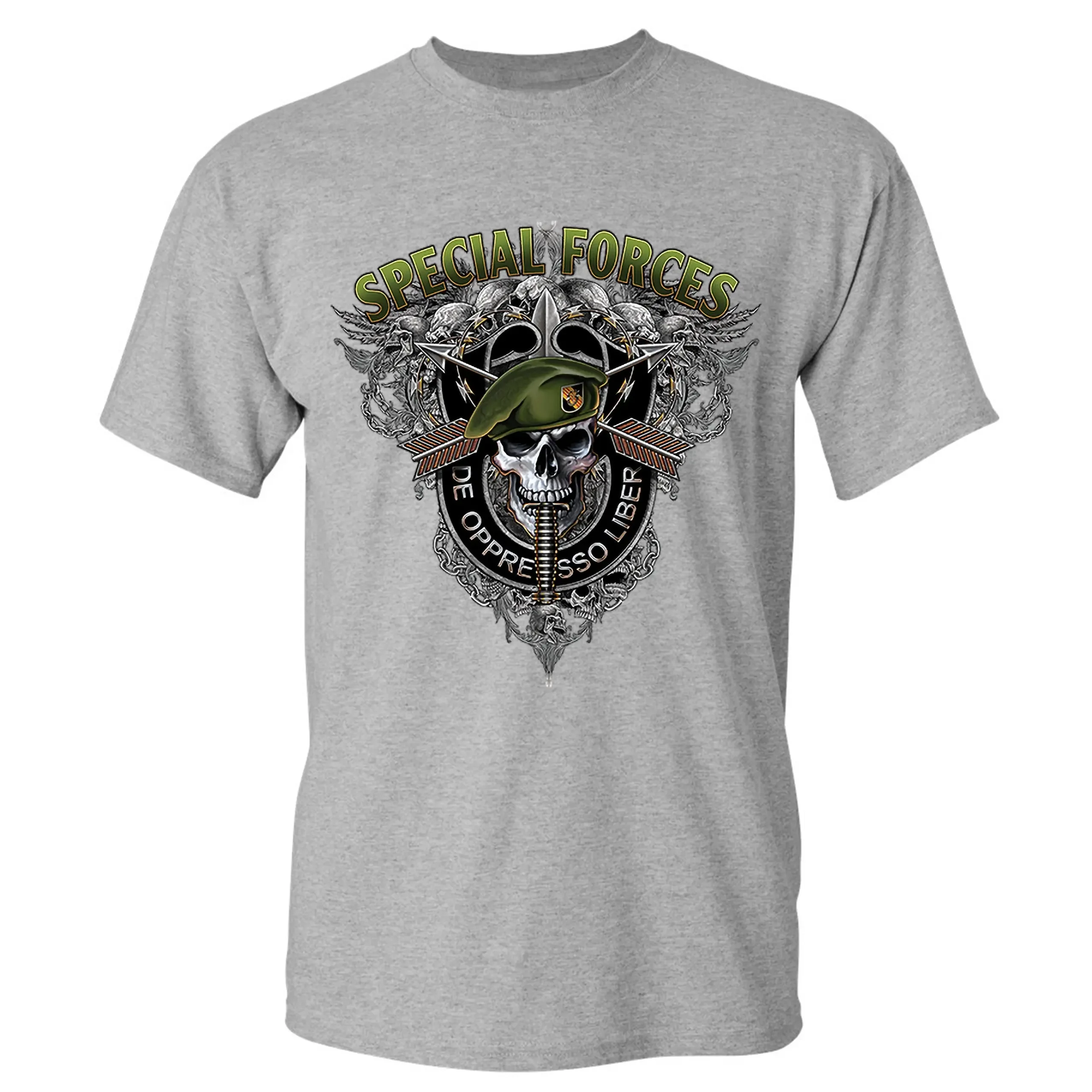 De Oppresso Liber Green Beret Special Forces T-Shirt 100% Cotton O-Neck Summer Short Sleeve Casual Mens T-shirt Size S-3XL