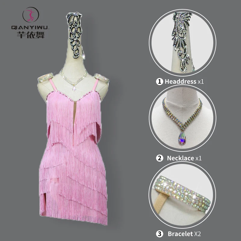 فستان الرقص اللاتيني، ملابس الممارسة، ملابس الأداء للنساء، بدلة رياضية مسائية مثيرة، زي قصير للمنافسة في قاعة الرقص