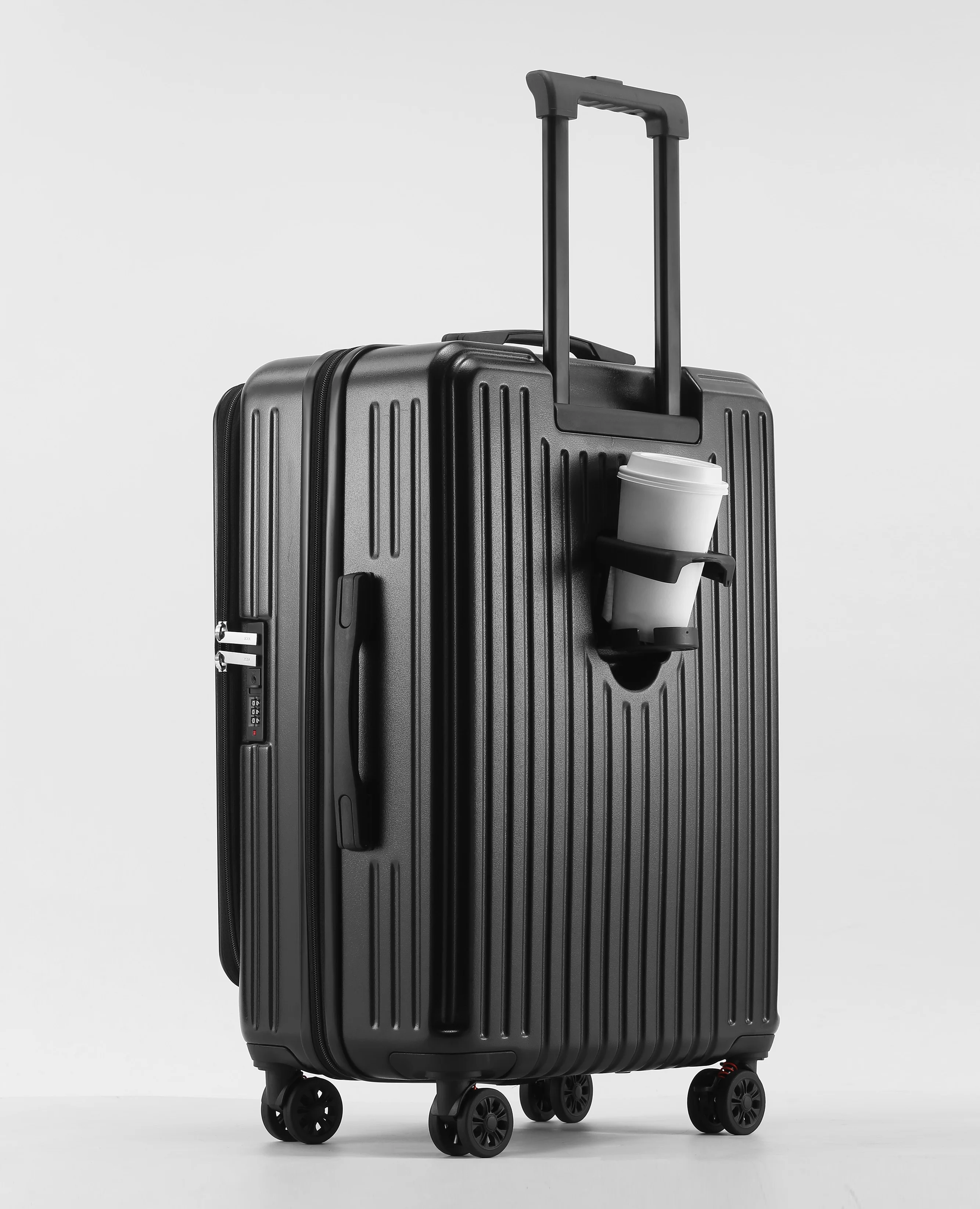 حقيبة سفر جديدة من الألومنيوم عالية الجودة لعربة الأعمال حقيبة سفر دوارة تحمل الأمتعة المتدحرجة 20/24/26/29 بوصة #4