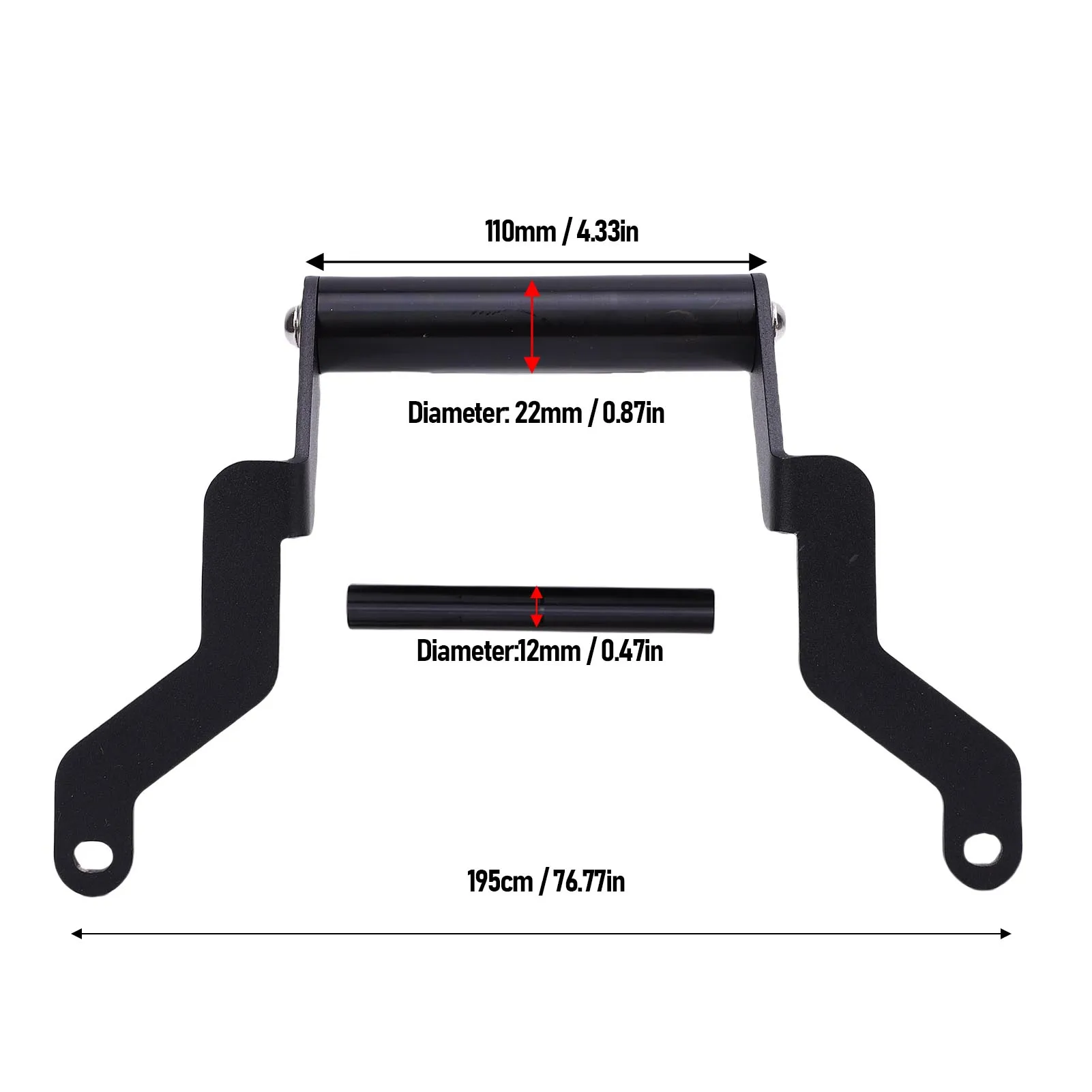 دراجة نارية لتحديد المواقع والملاحة بار جبل قوس تعزيز السلامة للصدمات لتحديد المواقع شريط الهاتف تمديد حامل للترقية #6