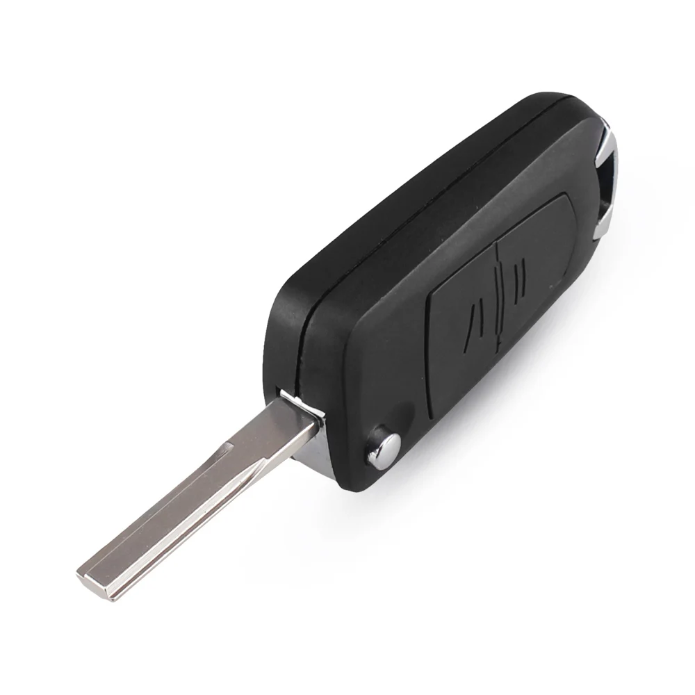 KEYYOU 2 przyciski składana klapka obudowa pilota z kluczykiem samochodowym Shell Fob dla Vauxhall Opel Omega Vectra Frontera Astra Zafira z ostrzem