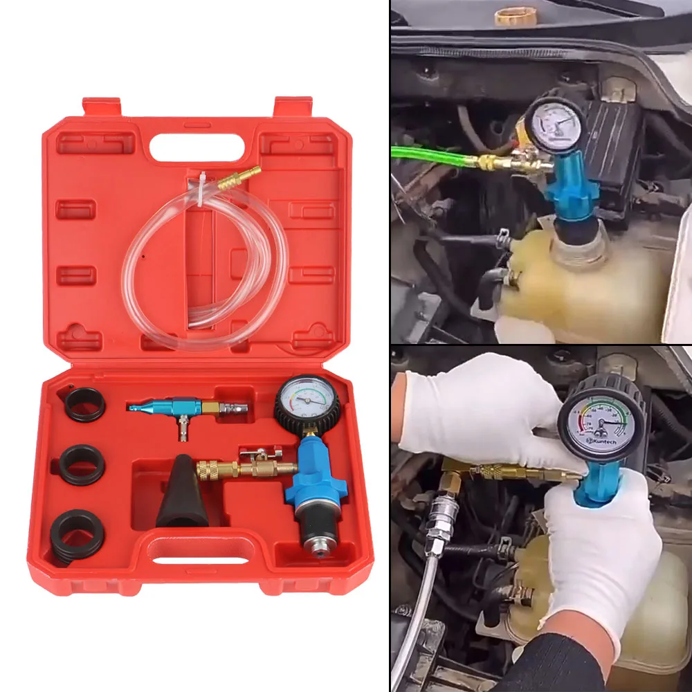 

Universal Water Tank Coolant Refill Tool Vacuum Type Auto Engine Cooling System Vacuum Purge Car Antifreeze Replacement Tool