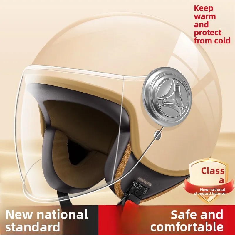 

Четырехсезонный универсальный классический ретро электрический велосипедный мотоциклетный шлем Harley, шлем для скутера, мужские и женские полушлемы