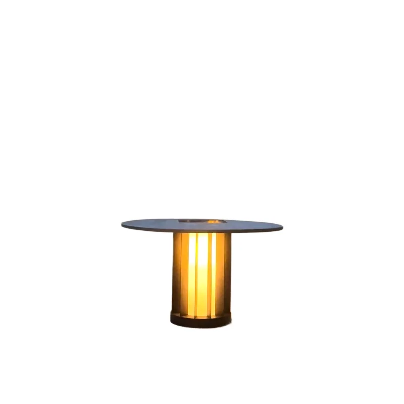 Outdoor solar garden table lamp, waterproof lawn coffee table villa terrace garden floor lamp